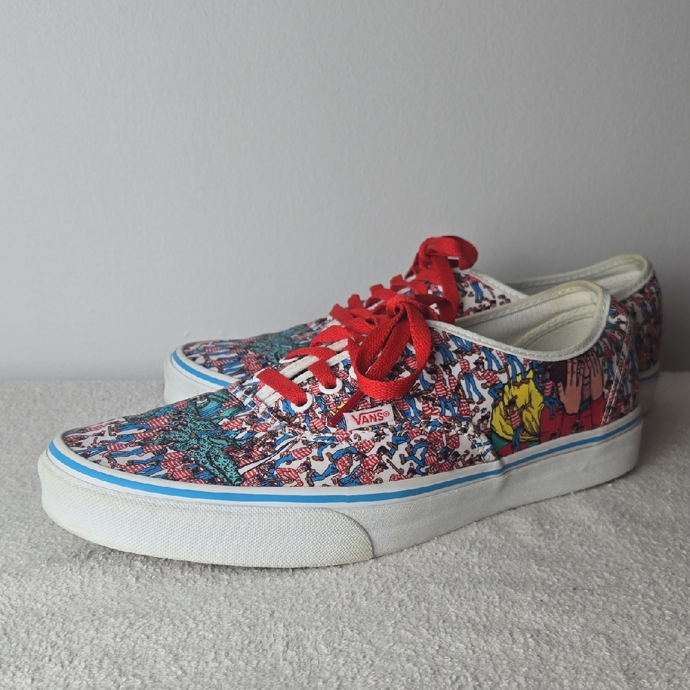 Vans x Where’s Waldo? Authentic “Land of Waldos” Sneakers - Size 11.5